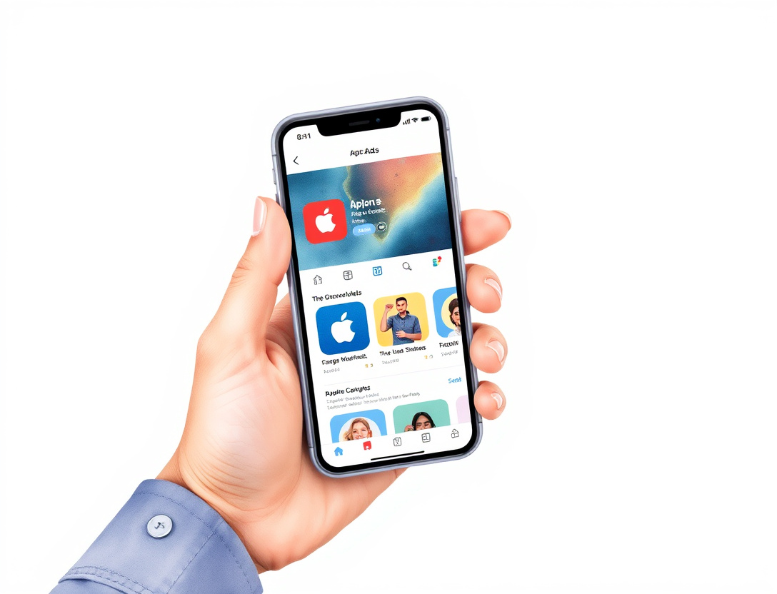 iPhone showing an ad placement in App Store search results